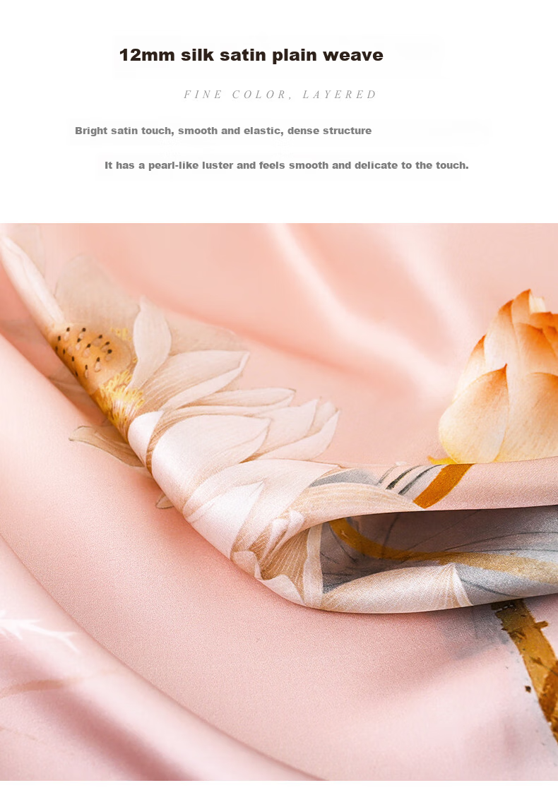 Hangsifu Silk Scarf, Mulberry Silk Scarf Gift Box, Warm Neck Protection Shawl, Autumn And Winter Birthday Gift for Mothers And Elders, Women's Present 3