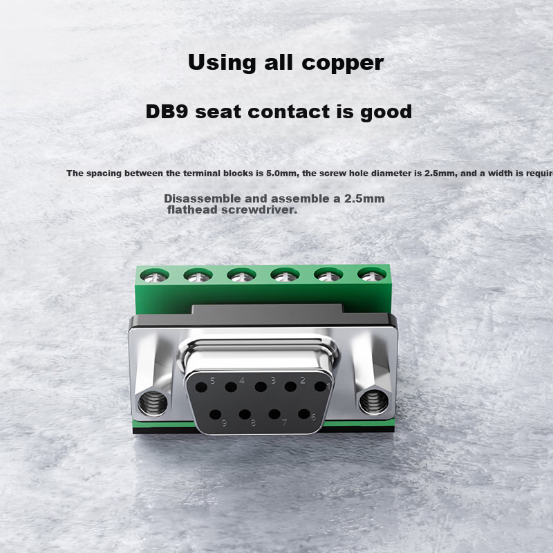 Адаптер Z-TEK RS232 DB9 (9-контактный) на клеммную колодку, ZY270