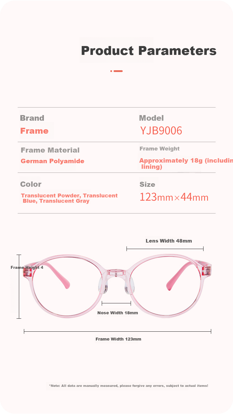 Yanjingbang Anti-Blue Light Glasses for Children And Kids, Non-Prescription Eyeglass Frames for Elementary School Students YJB9006 7