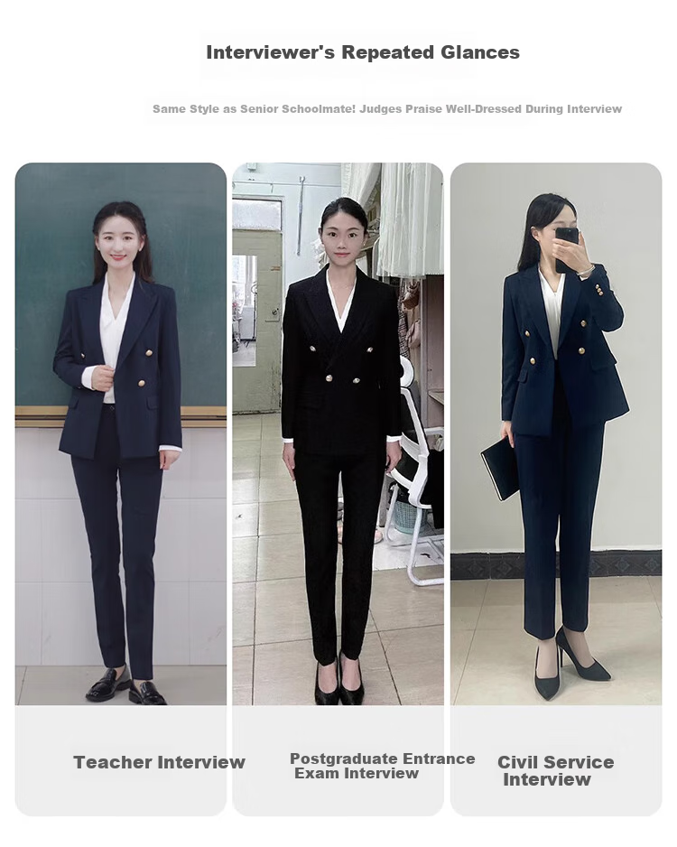 Bodexiaojie Professional Women's Suit Set, Elegant Office Attire, Formal Wear for Work Interviews And Business Meetings 3