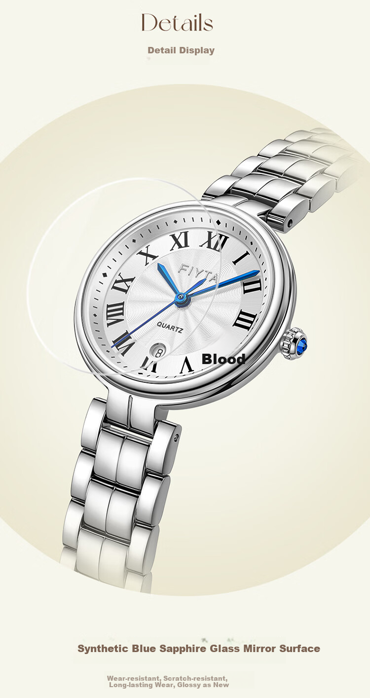 FIYTA "Little Beauty" Roman Dial with Calendar, Fashion Watch, Holiday And Birthday Gift 11
