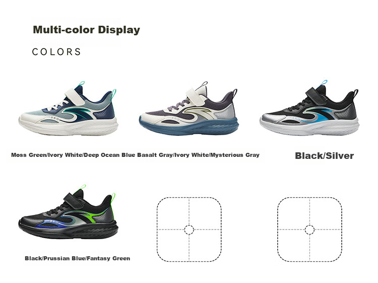 Anta Kids Boys Big Children Running Shoes 2025 Breathable Comfortable Durable Mesh Sports Shoes A12535515 14
