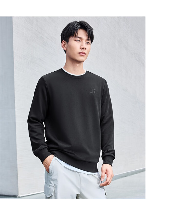 Xtep Men's Sports Hoodie Fashionable Versatile Outdoor Pullover Trendy Student Sweatshirt 6