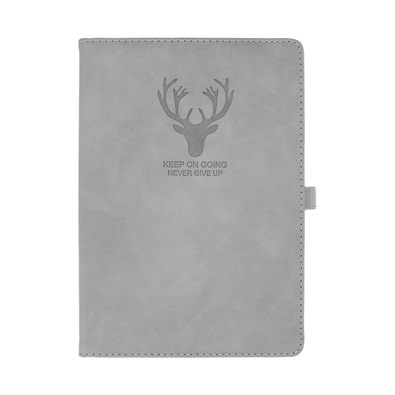 Zhongjian Stationery B5 Notebook 180 Sheets Thickened Simple Leather Business Notebook Office Supplies High-Quality Leather Cover 360 Pages Customizable Logo Gray