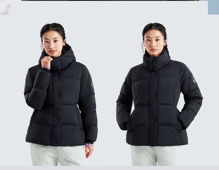 Pioneer Camp Warm Feather Women's Autumn Winter Insulated Windproof Outdoor Hooded Waist-Cinched Mid-Length Thickened Down Jacket 1