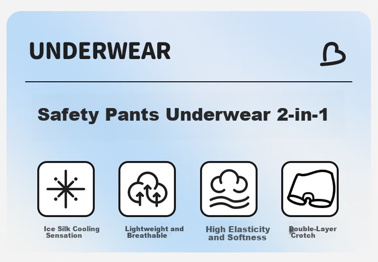 Dingguagua Girls' Safety Shorts And Underwear Two-In Anti-Exposure Children's Ice Silk Shorts Girls' Summer Thin Base Layer Protective Pants 1