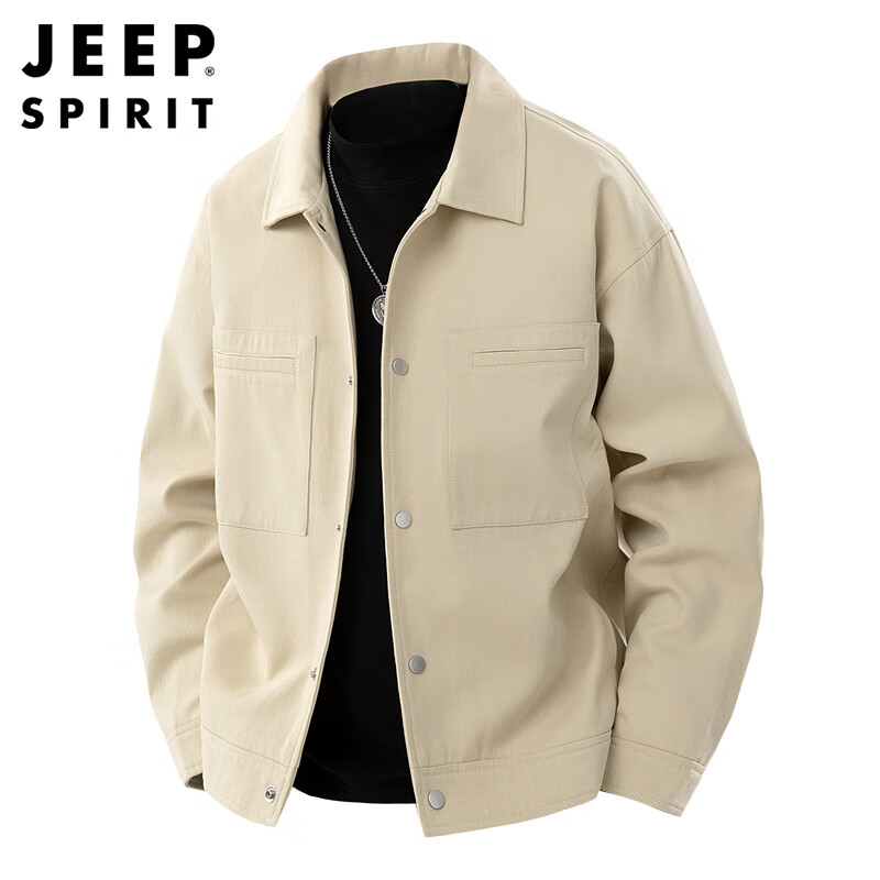 JEEP SPIRIT Men's Jacket Autumn Winter American Casual Workwear High-end Lapel Coat