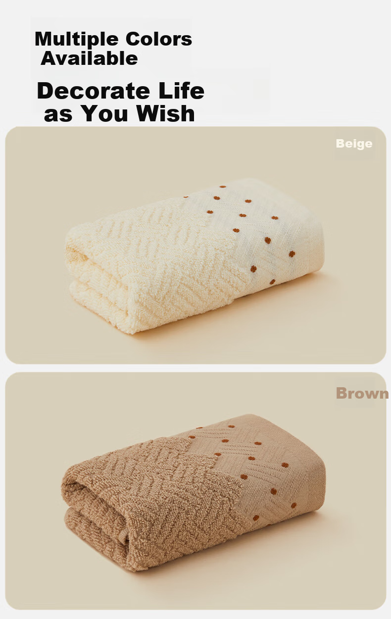 Hengyuanxiang Class A Antibacterial Towel, Pure Cotton Face Washing Towel, Home Use, Soft Absorbent, Brushed Surface, 4-Pack, 2 Meters + 2 Brow 13