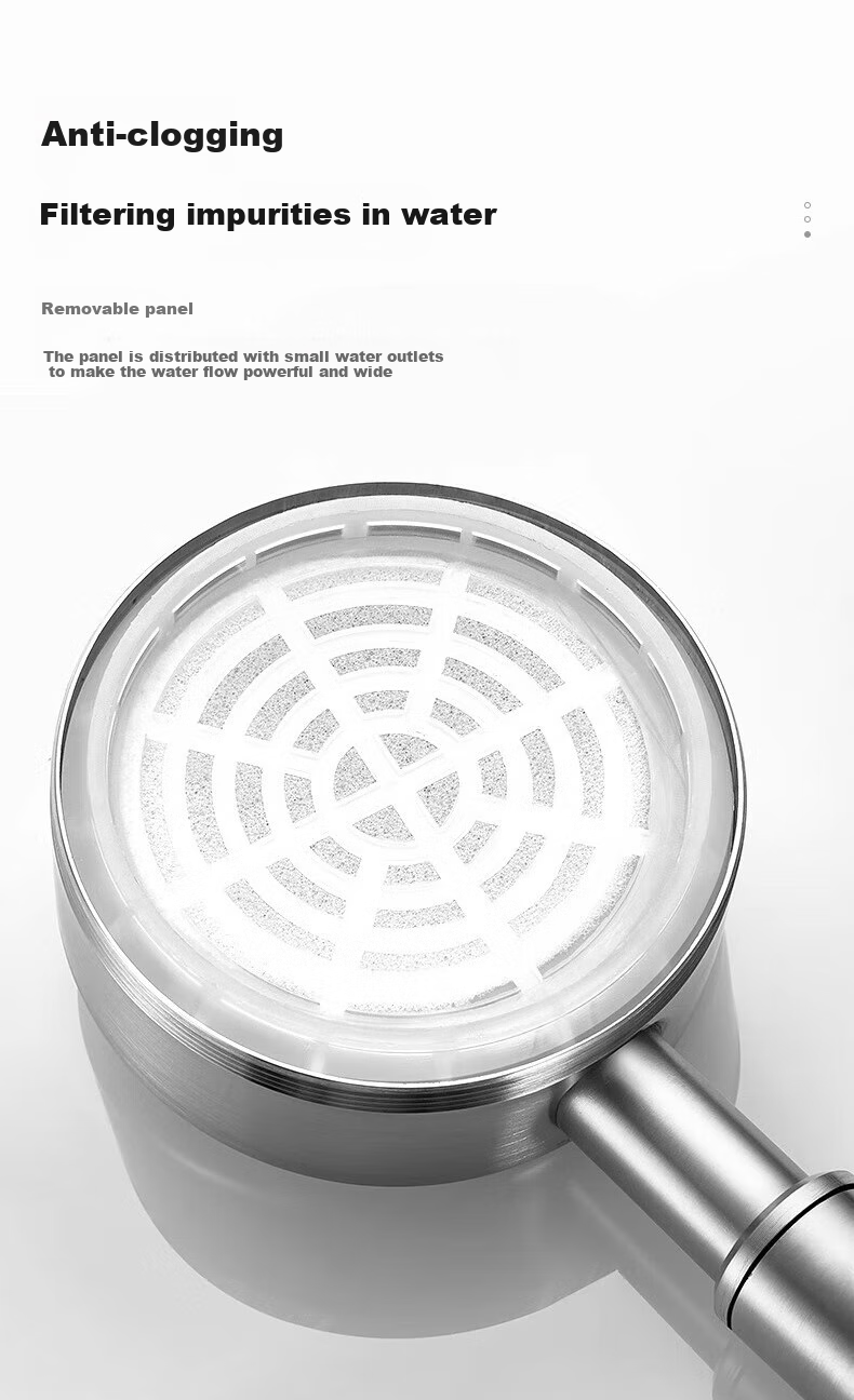 BSITN 304 Stainless Steel Pressurized Handheld Shower Head Single Nozzle Universal High-Pressure Showerhead BH032 7