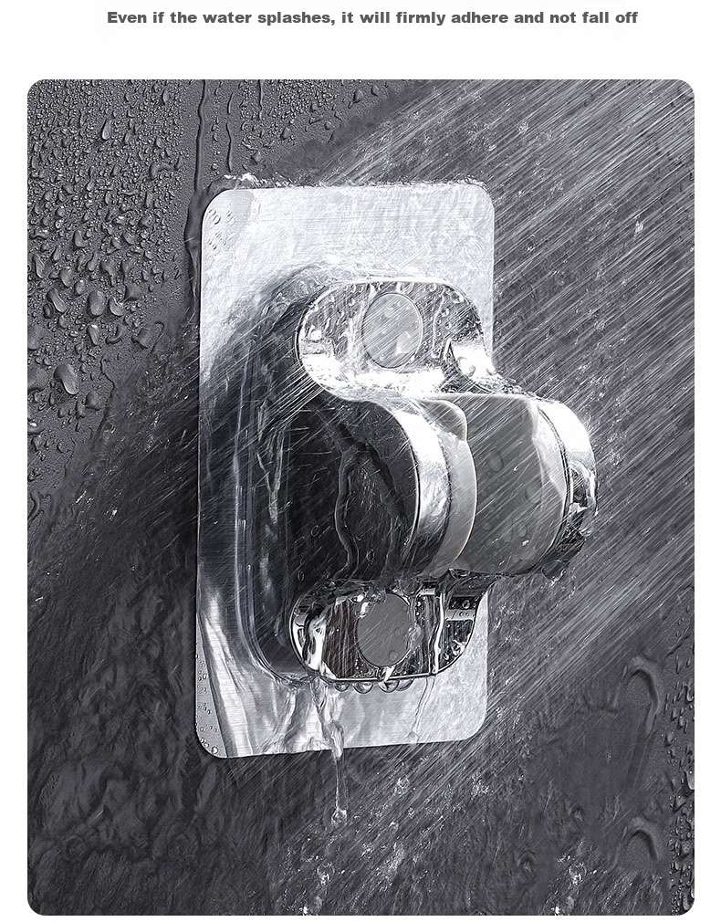 Cigeman Adjustable Shower Head Holder, No-Drill Shower Bracket, Bathroom Shower Accessory, Rain Shower Base 7