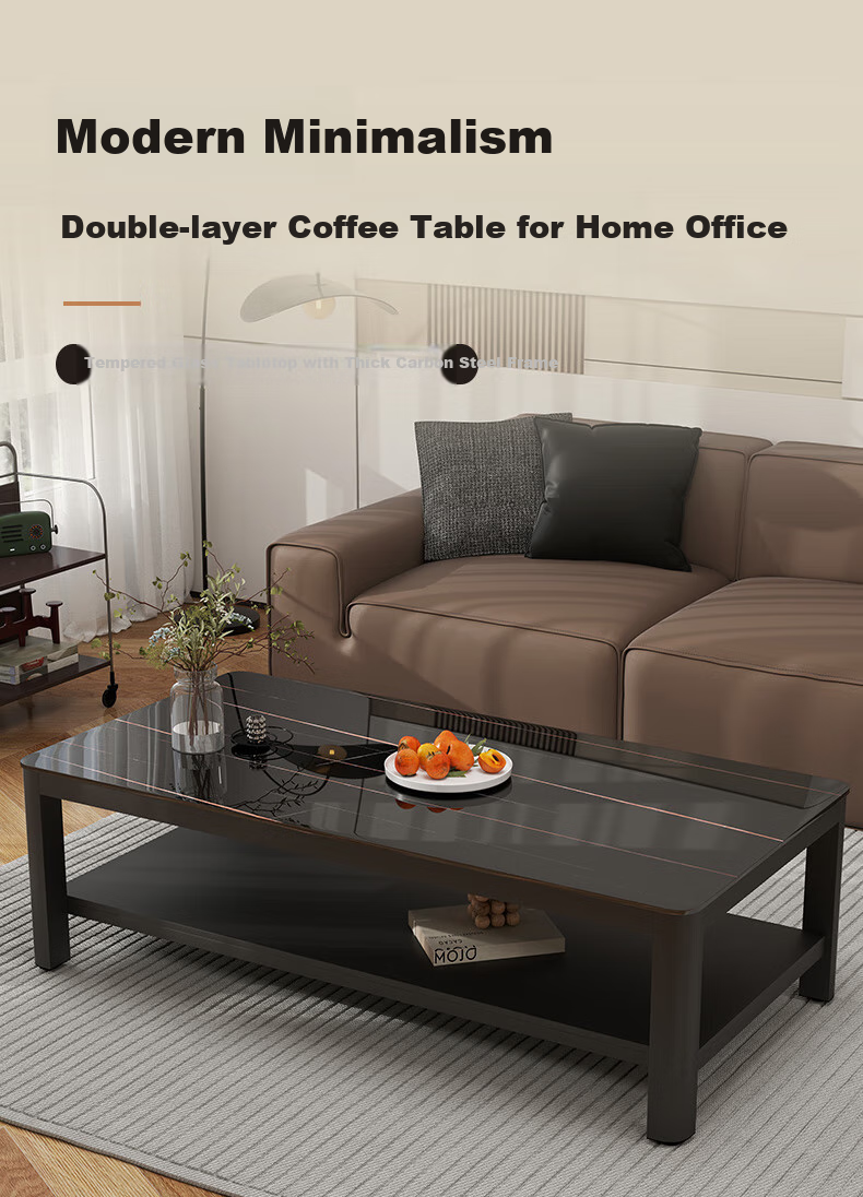 Fanshe Coffee Table, Living Room Tea Table, Office Coffee Table, Small Apartment Glass Sofa Table, Modern Minimalist Tea Table 1
