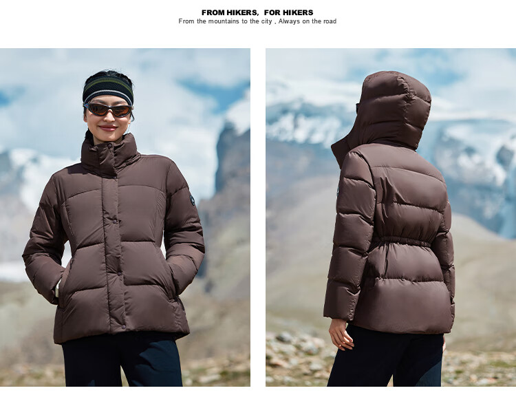 Pioneer Camp Warm Feather Women's Autumn Winter Insulated Windproof Outdoor Hooded Waist-Cinched Mid-Length Thickened Down Jacket 15