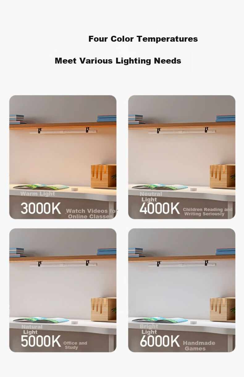 Dpdupi Depu Eye Protection Lamp Desk Lamp Study Reading Homework Eye Care Student Children National AA Clip-on Smart Bookshelf Lamp 28