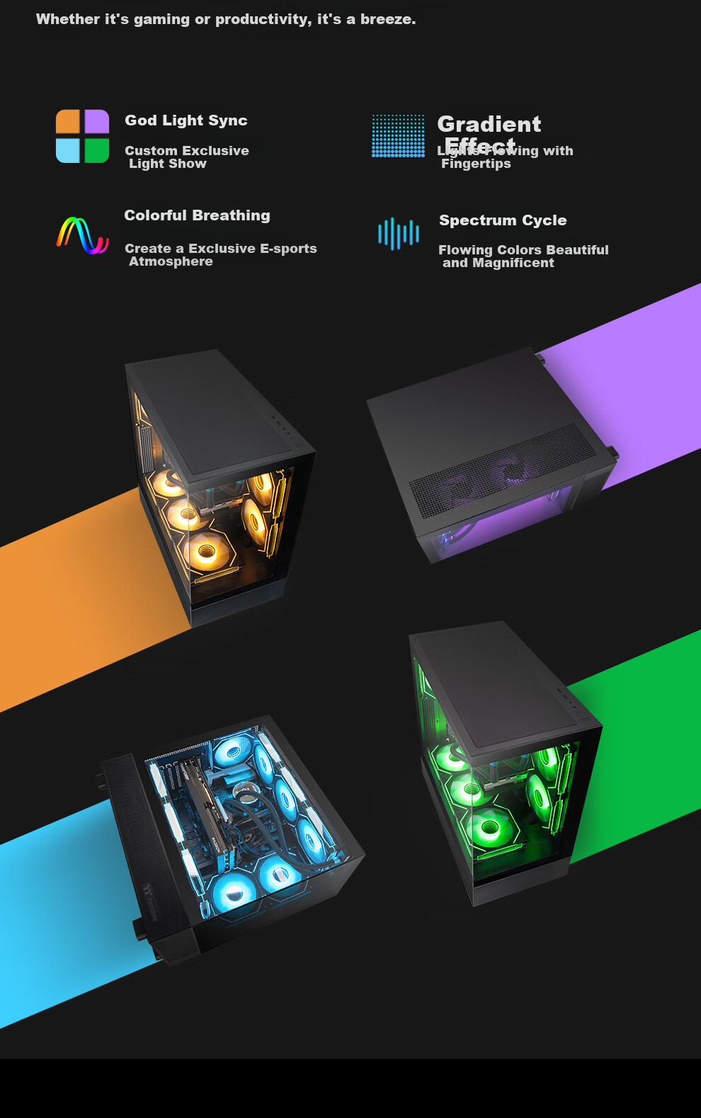 NINGMEI I5-13600KF, RTX 5060 Ti, 16GB RAM, 1TB Storage, Designer Gaming Desktop Computer, Complete Set of Components 5