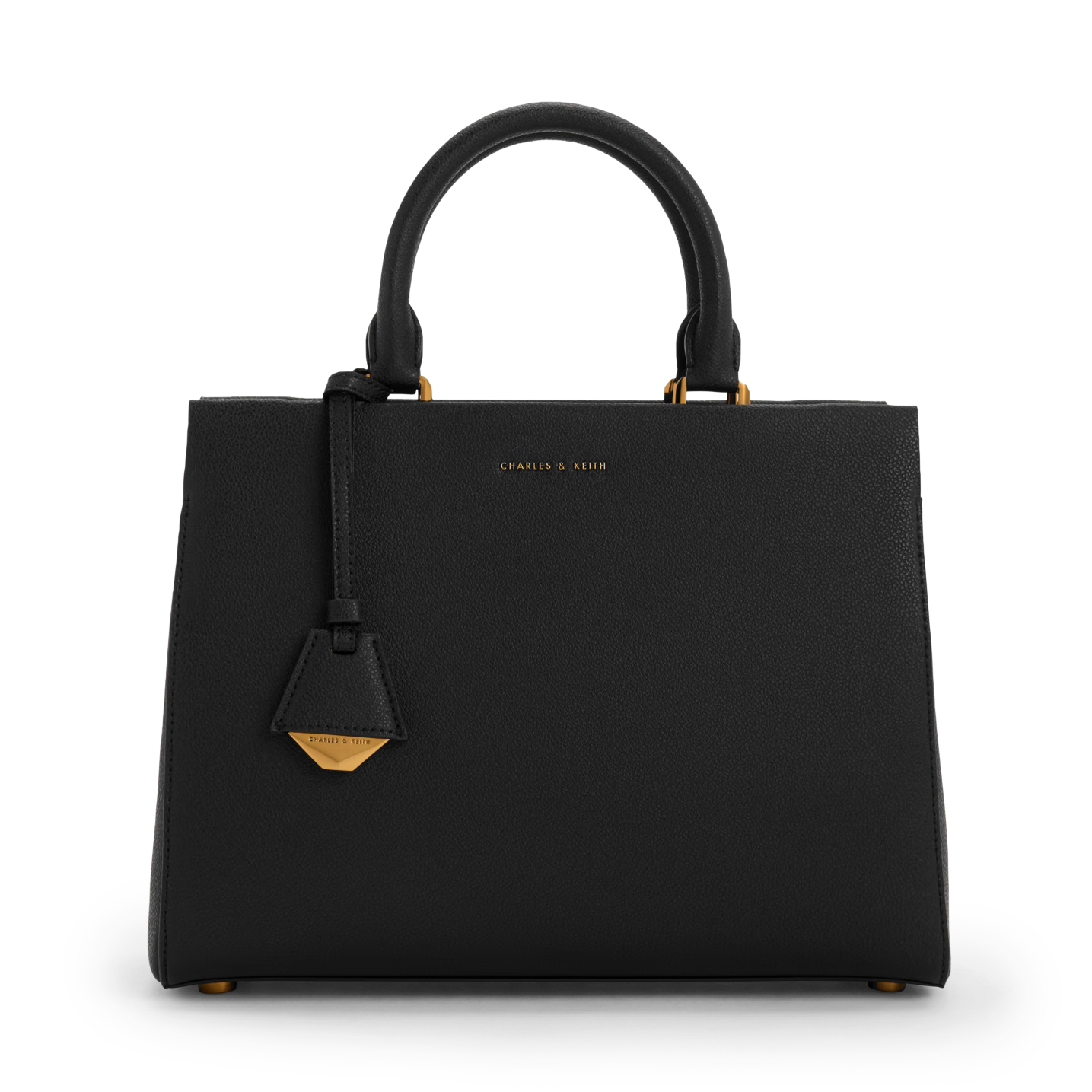 CHARLES&KEITH Hanging Tag Large Capacity Tote Bag, Handbag for Women, Mom Bag, Birthday Gift, CK2-50160152