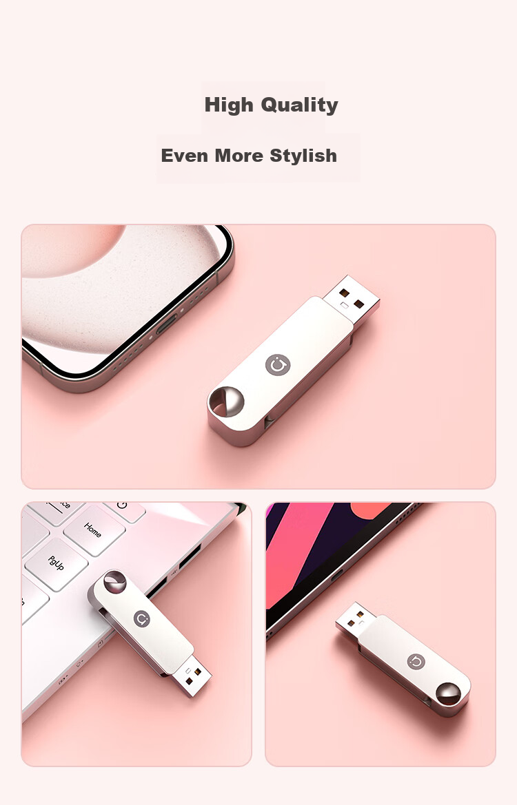 ASUS Aduo 128GB USB3.2 Gen 1 Metal Rotating Flash Drive, Stylish And Durable, Purple, Business Essential for Study, Office Work, Bidding, Universal for Computers, U300 Series 17