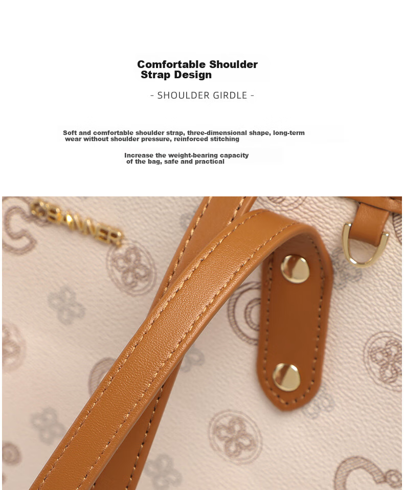 C.BANNER Women's Handbag, Large Capacity Tote Bag, Light Luxury Printed Commuter Bag, Brand Birthday Gift for Girlfriend on May 20 3