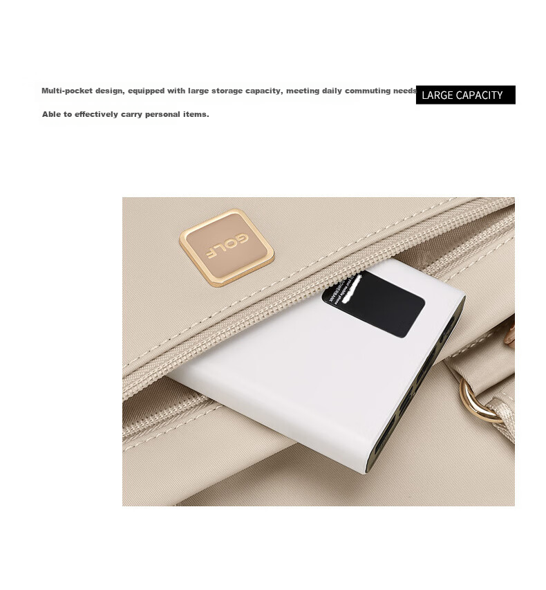 GOLF Shoulder Crossbody Bag, Women's Casual Canvas Handbag, Fashionable Purse, Water-Resistant Commuter Backpack for Work 5