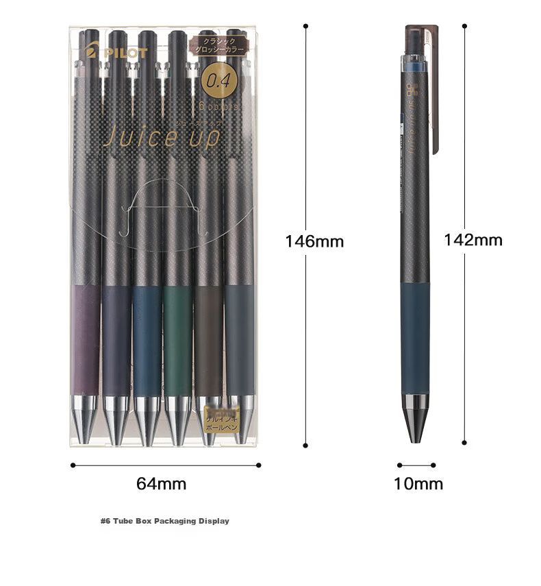 PILOT Juice Up Gel Pen Limited Edition Retro Color Shiny Metal Juice Pen for Journaling, Retractable ST Tip, Office And Student Use LJP-20S4 Gross Black 13