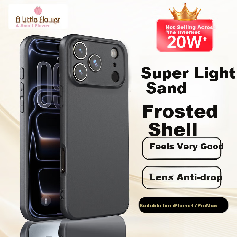Чехол ALittleFlower для Apple iPhone 17 Pro Max, Midnight Black, противоударный, ультратонкий, с защитой от отпечатков пальцев, матовый