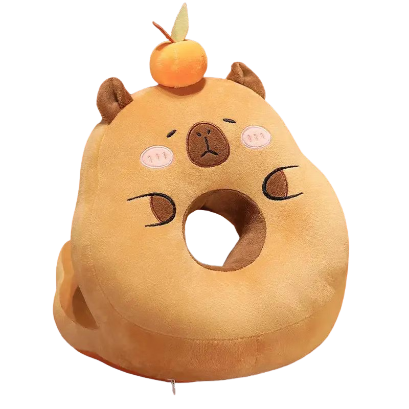 AVIVI Nap Pillow Elementary Student Prone Sleep Pillow Office Nap Hug Pillow Children's Nap Essential Capybara Orange