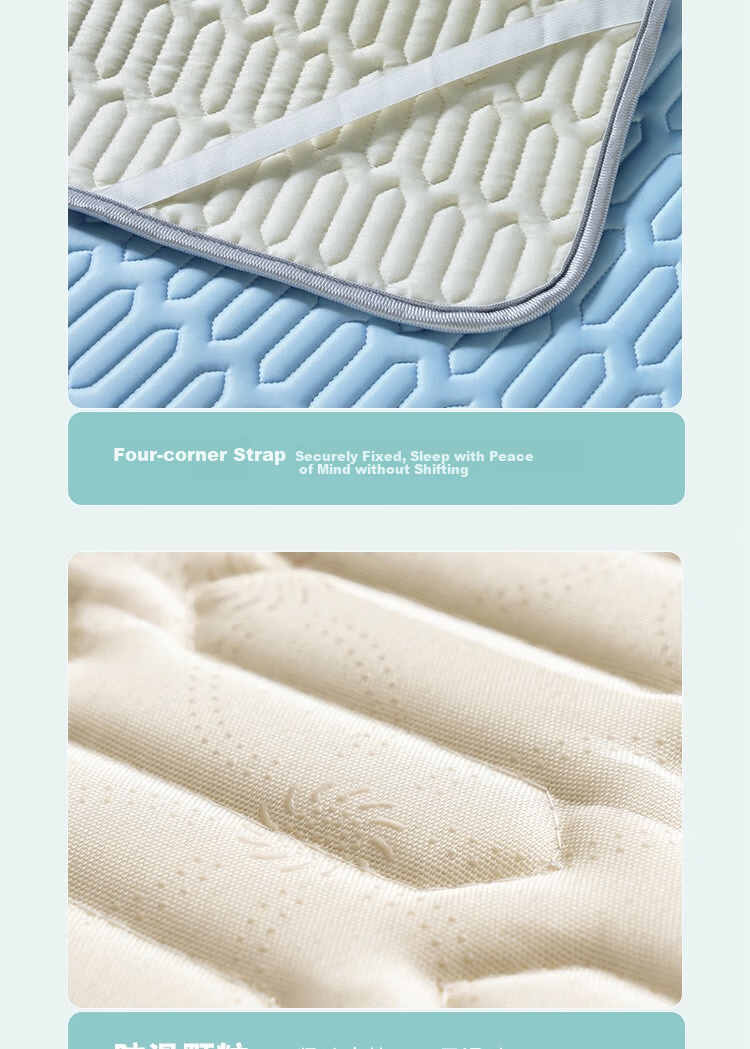 Ranpai Latex Mat Cooling Mat Three-Piece Set, Class A Baby Ice Silk Soft Mat, Washable Cooling Mat for Summer, 1.8*2 Meter Bed Sheet Style 11