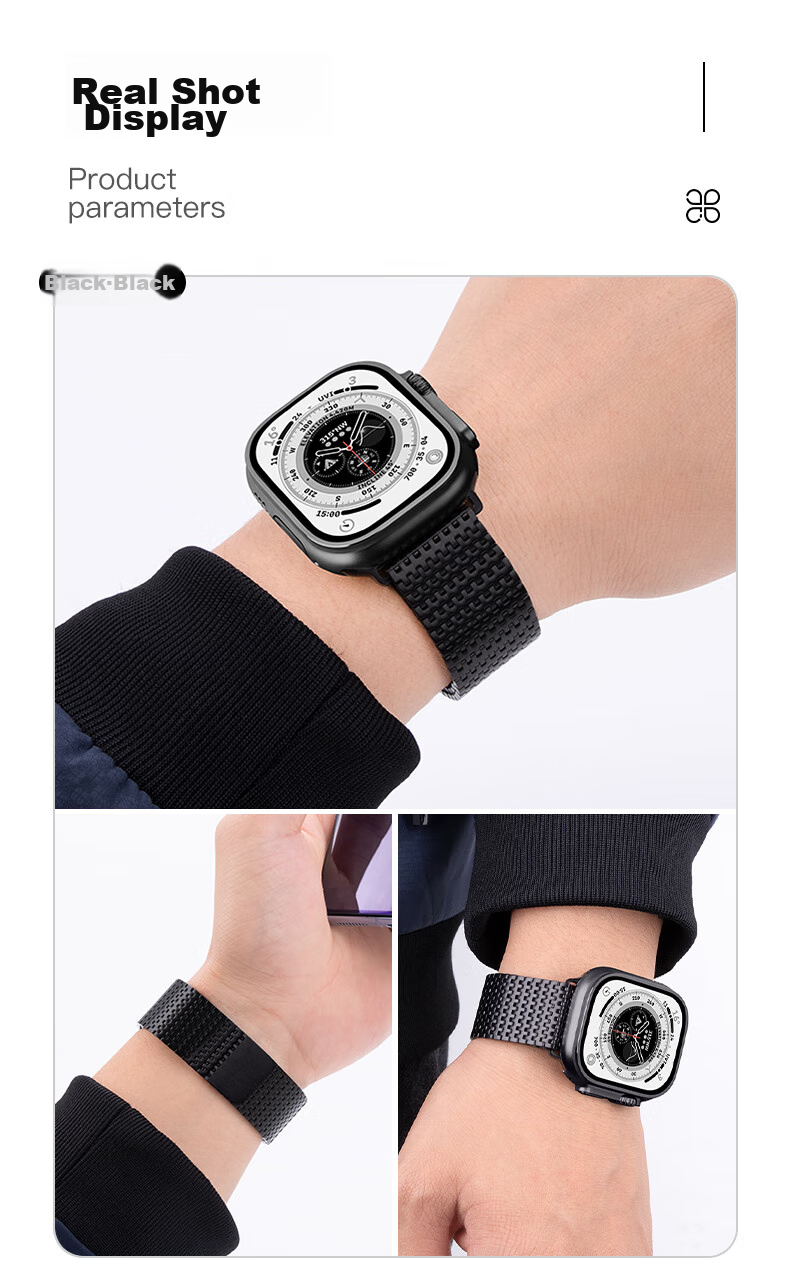 Binghong Compatible with Apple Watch Ultra 4, 3 Band Titanium Metal Apple Watch S11 S12 Strap IWatch SE3/2/S10/S9/S8/SE2/7/6 for Men And Wome 7
