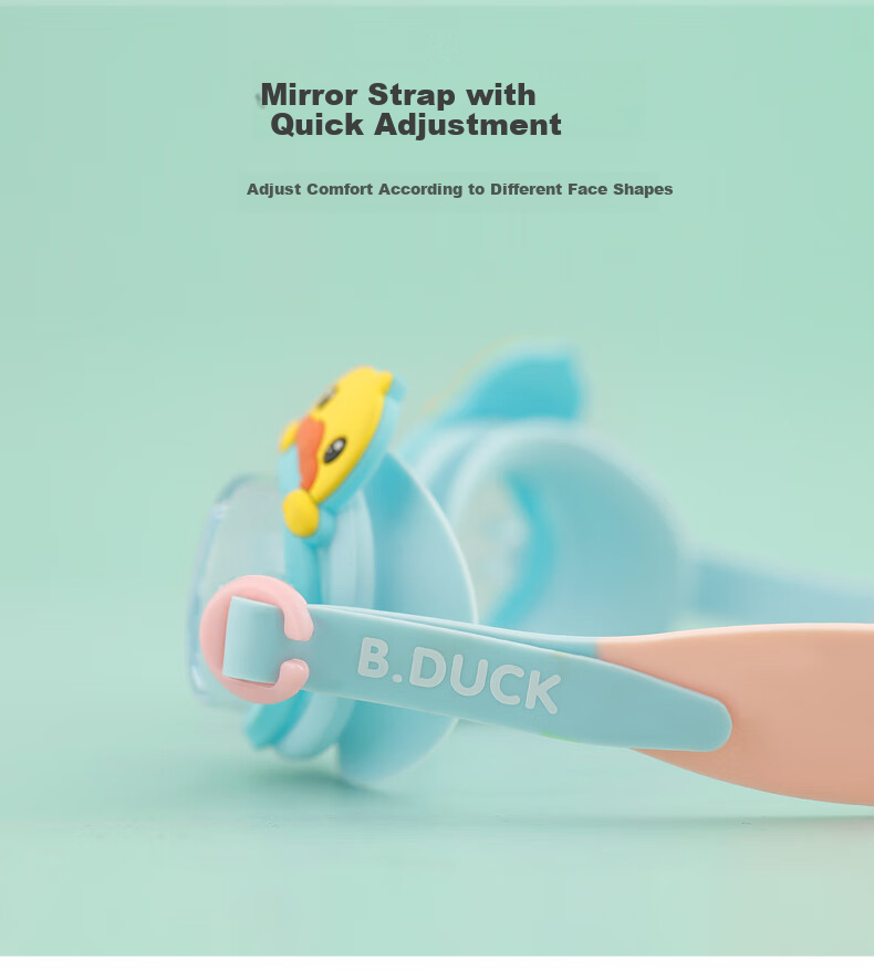 B.Duck Children's Small Frame Swimming Goggles, Waterproof And Anti-Fog, Comfortable High-Definition Diving Swimming Training Equipment for Boys And Girls 7