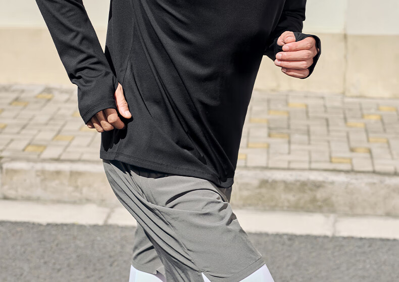 Xtep Men's Quick-Dry Long Sleeve Sports Shirt with Half-Zip, Breathable Fitness Running Outdoor Top 13