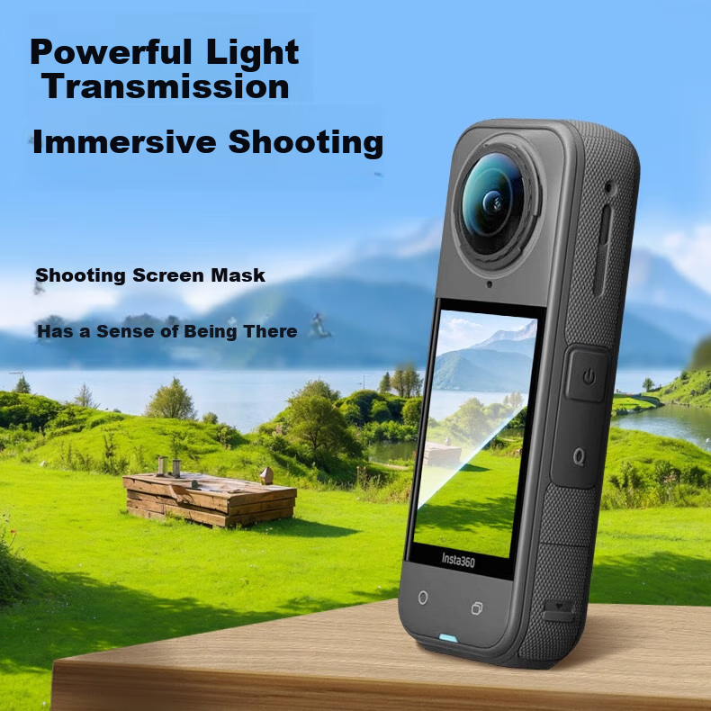 Qiye Tempered Glass Protective Film Screen Protector for Insta360 X5 Panoramic Camera, Insta360 X5 Action Camera, High-Definition Scratch-Resistant Camera Accessory, Insta X5 Screen Film X4 3