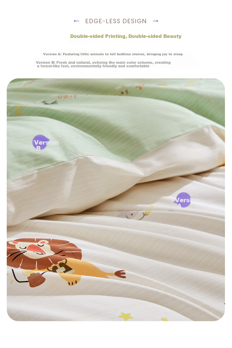 Luolaikids Three-Piece Set, Maternal And Infant Class A 100% Cotton Dormitory Single Bed Sheet Pure Cotton Duvet Cover Pillowcase, 150*215 3