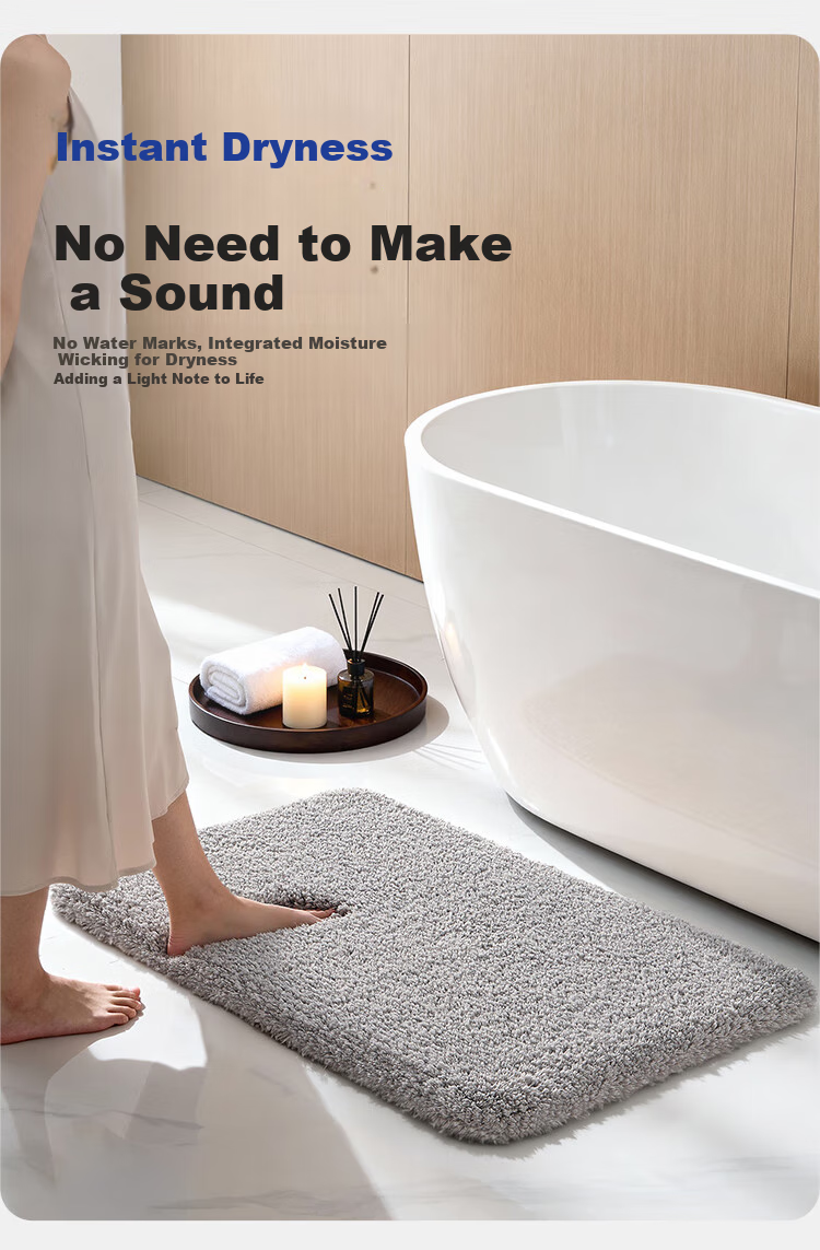 Dajiang Bathroom Mat, Absorbent Non-Slip Floor Mat for Toilet Entrance, Bathroom Foot Pad, 40x60cm 9