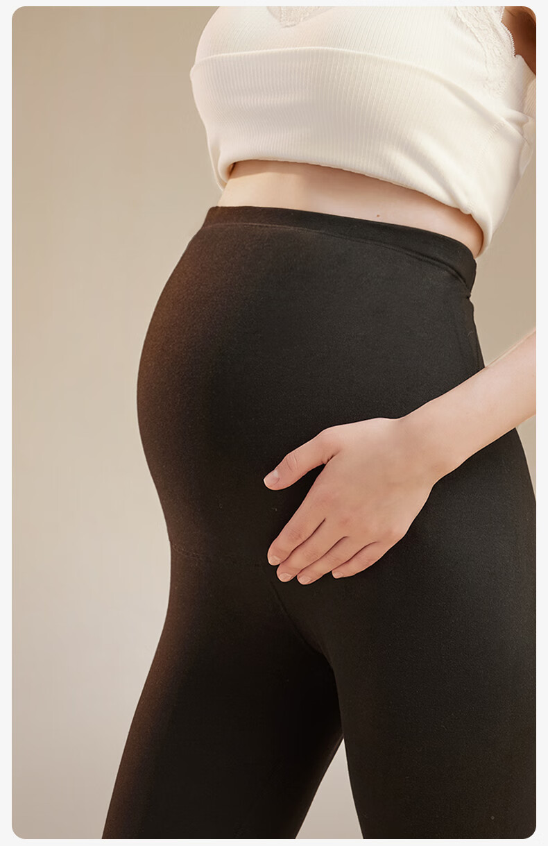MiiOW A-Class Baby Grade Premium Maternity Thermal Leggings Women Autumn Winter Full Pregnancy Postpartum High Waist Thermal Pants 11