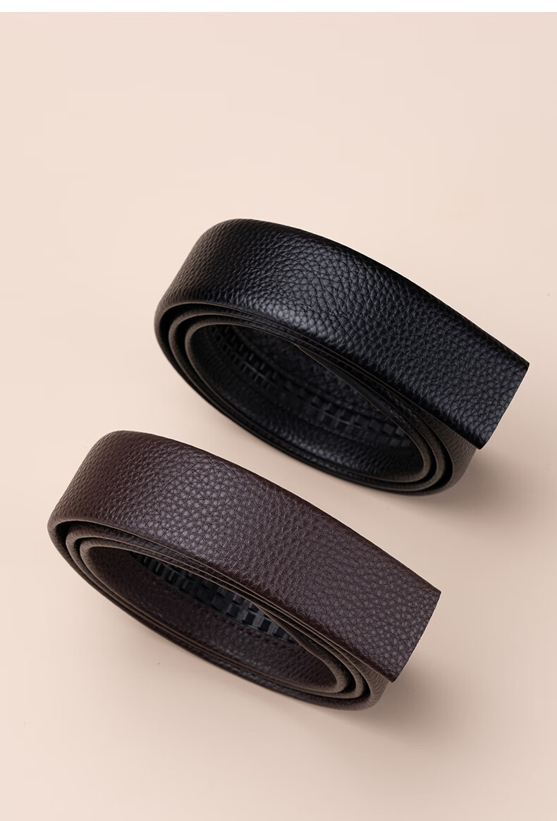 Jeanswest Men's Genuine Leather Belt Strap Without Buckle Trendy Headless Belt Strap 5
