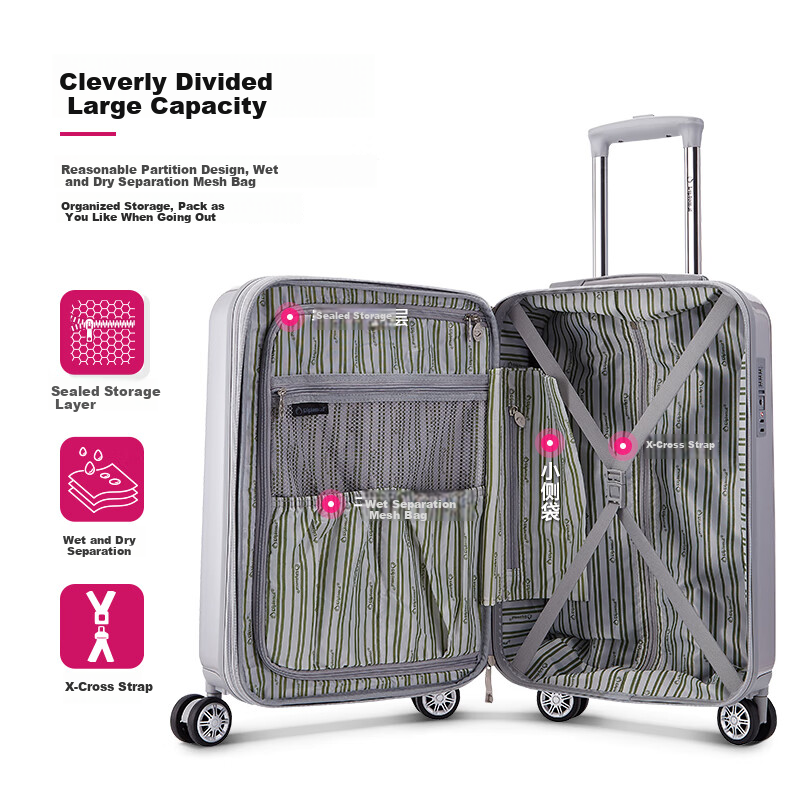Diplomat 20-Inch Expandable Luggage Suitcase with Wheels for Men And Women, Travel Case with Password Lock, Carry-On Size TC-6672