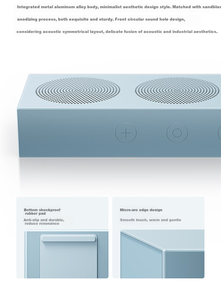 MI Xiaomi Portable Bluetooth Speaker, Titanium Color, Slim And Portable Desktop Bluetooth Speaker, MI 17 Launch Event Outdoor Speaker, Ultra-Thin Dustproof And Waterproof NFC 3