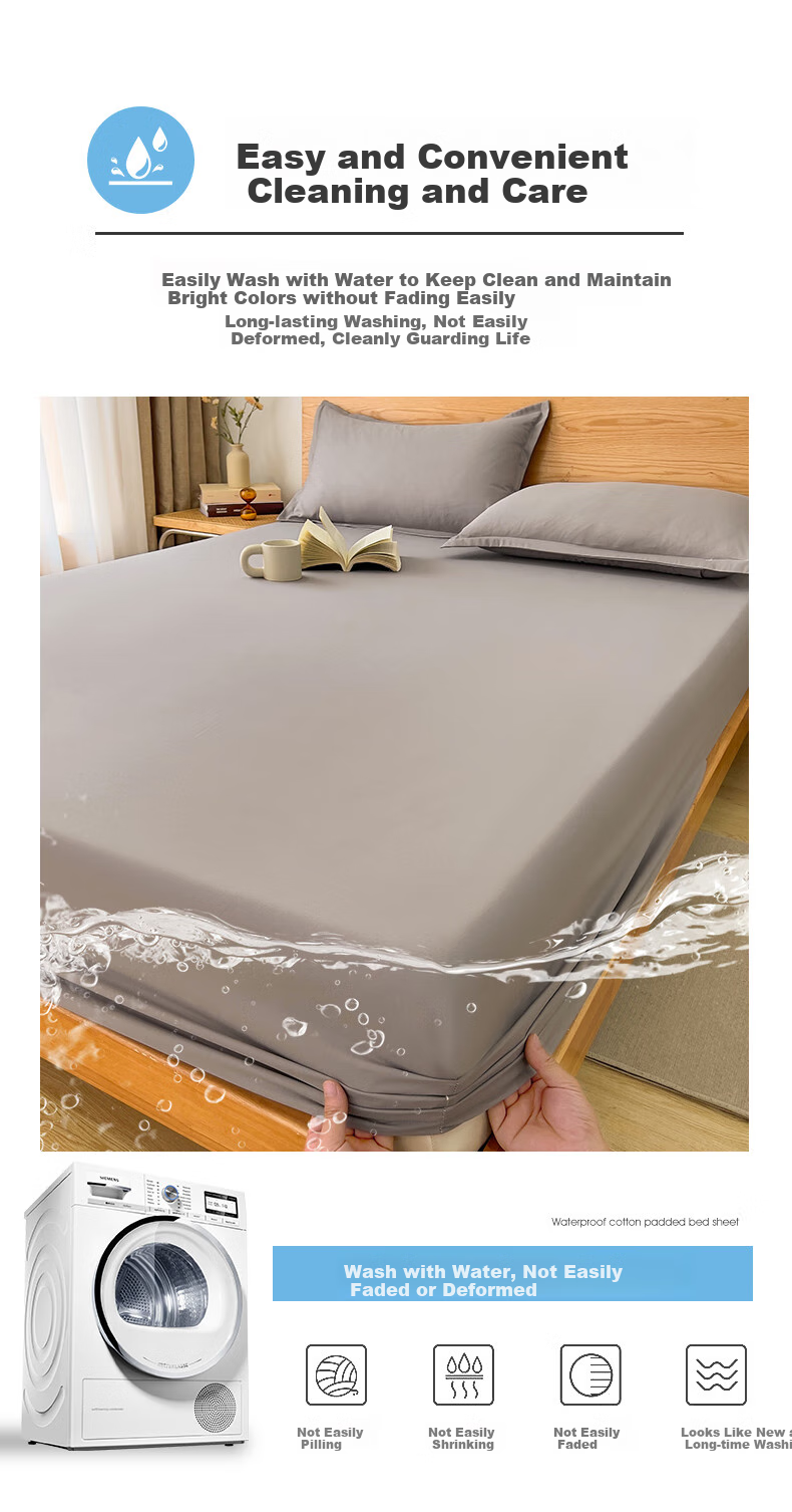 Hodo Class A Fitted Sheet Single Piece, Mattress Protector Cover, Anti-Dirt Non-Slip Full Coverage Bed Cover, Protective Cover, 1.8*2m, Guest Blue 10