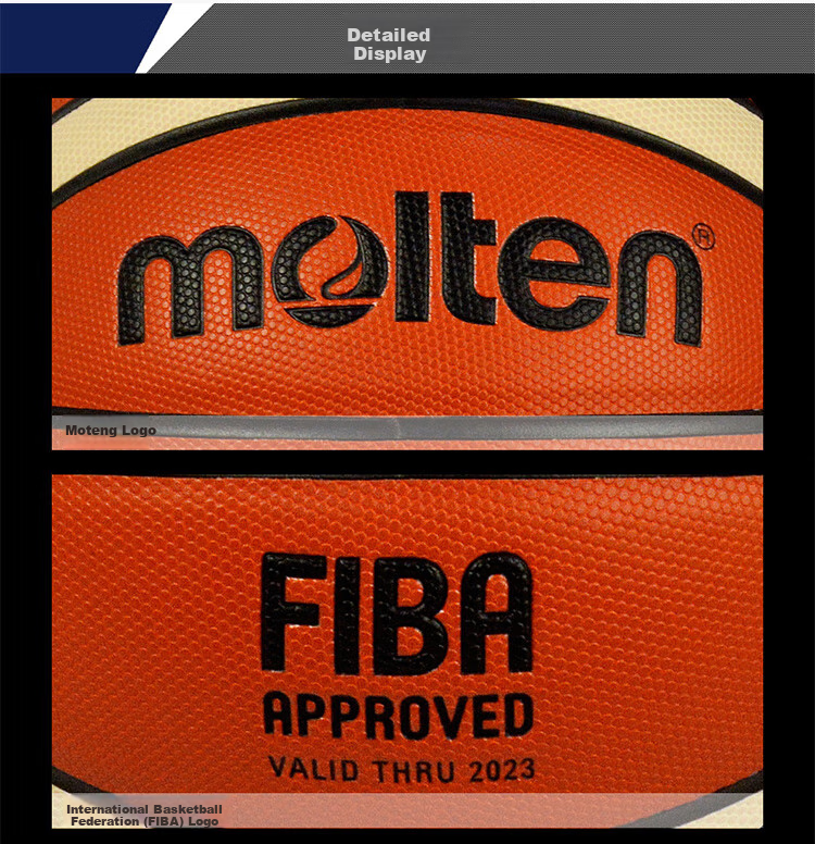Molten No. 7 Basketball B7G4000, International Basketball Federation FIBA Approved BG4000 Premium PU Competition Basketball 10