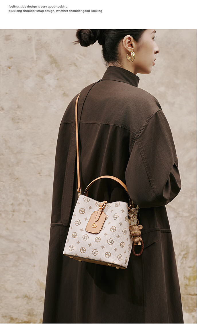 Aokang Women's Large Capacity Vintage Handheld Bucket Bag Luxury Crossbody Shoulder Bag Birthday New Year Gift for Girlfriend Wife 4