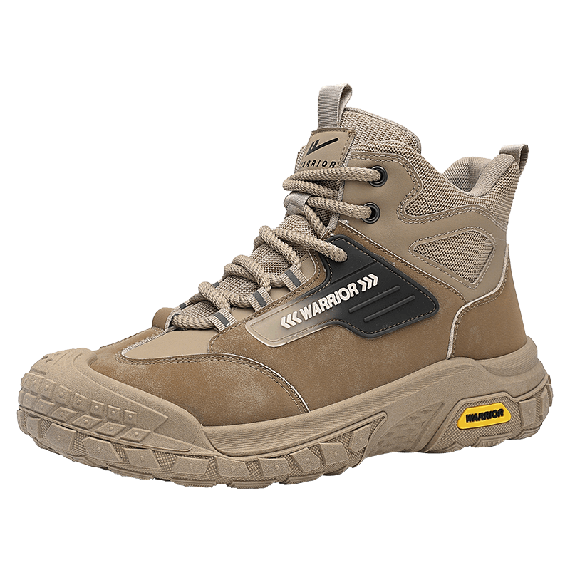 Warrior Official Men's Shoes 2025 Winter Fashion Classic High-Top Outdoor Work Shoes Men Khaki Size 39