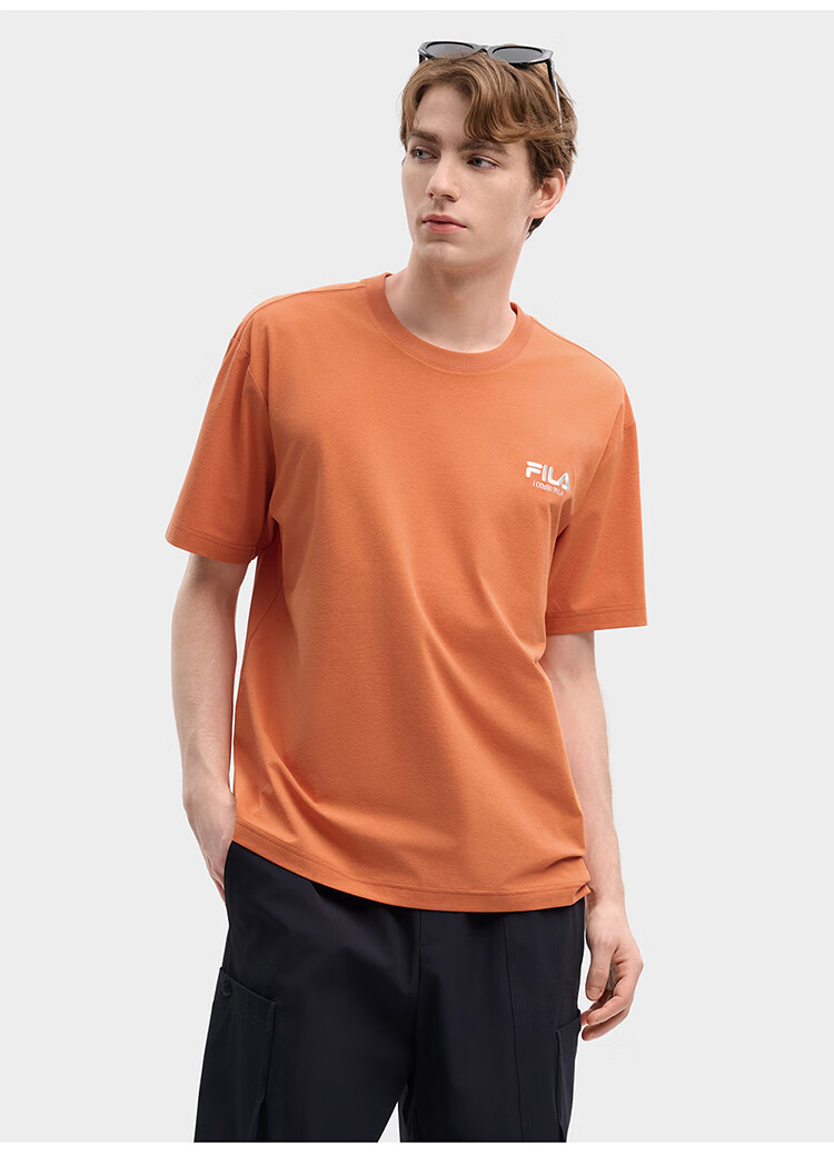 FILA 2026 Summer Moisture-Wicking Quick-Dry Couple Short Sleeve T-Shirt Fashionable Round Neck Casual Sun Protection Top 81
