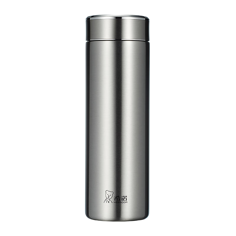 HEENOOR 316L Stainless Steel Insulated Water Bottle for Men High-End Business Car Tea Cup XN-9606 Natural Color 480mL