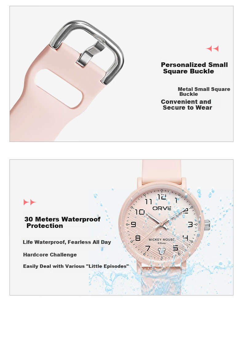 Disney Mickey Wristwatch, 2026 New Quartz Watch, Electronic Waterproof Watch for Middle And High School Students' Exams, Children's Birthday Gift 15