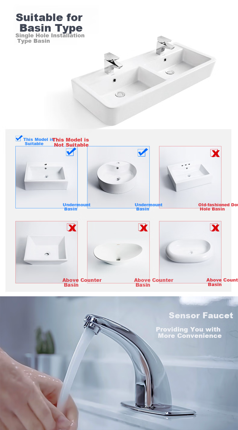 Interhasa! C202 Brass Automatic Sensor Faucet for Hot And Cold Water, Bathroom Sink And Washbasin Tap with Smart Sensor 13