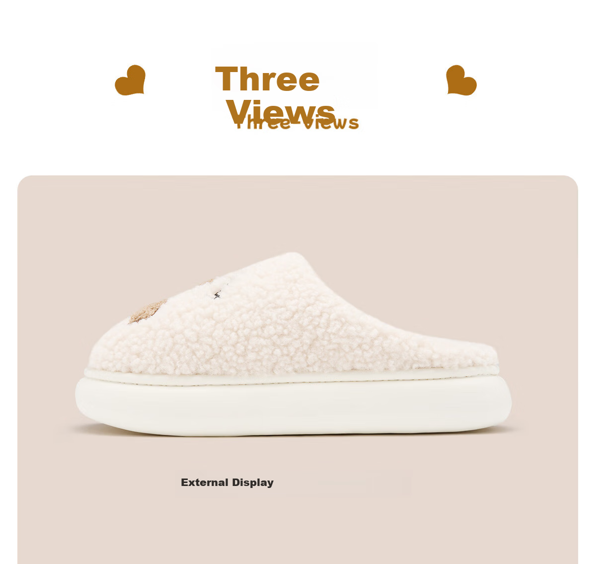 Grace Cute Cotton Slippers Women's Autumn and Winter Indoor Home Thickened Warm Anti-Slip Thick Bottom Slippers Women Winter 20