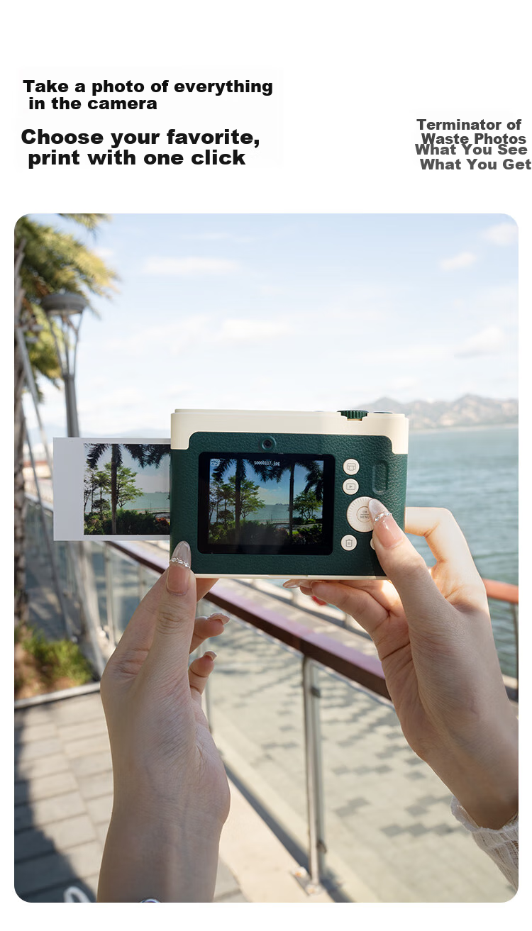 Chuzhao D1Pro Instant Camera, Student-Specific Photo Printer, Retro Portable Instant Camera with Storage, Birthday Gift for Boyfriend 9