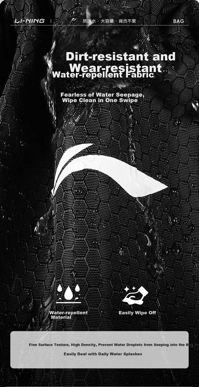 LI-NING Swimming Storage Bag Large Capacity Wet and Dry Separation Waterproof Backpack for Men and Women 7243 Green 5