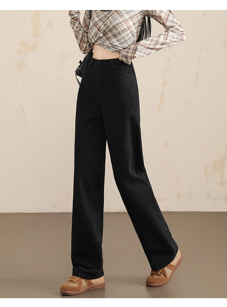 BEAUTIFUL WARDROBE Loose Straight Wide-Leg High-Waist Jeans Women's 2026 Spring Summer Versatile Slimming Fashion Pants 11