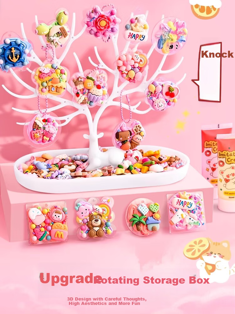 Danmiqi Cream Clay Guka Set Gift Box, Children's Pretend Play Toys, Girls' DIY Handmade Birthday Gift 2