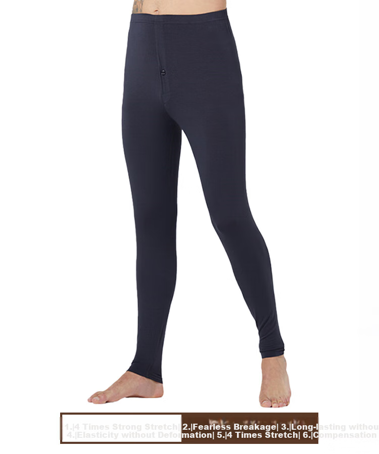 CHERISH LIFE Men's Autumn Long Johns, Single Piece Modal Thin Base Layer Thermal Pants, Lanjing Modal 1